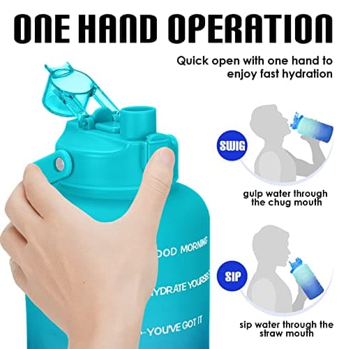 HydroPal 1 Gallon Water Bottle with Straw, BPA Free, Gym Fitness Camp