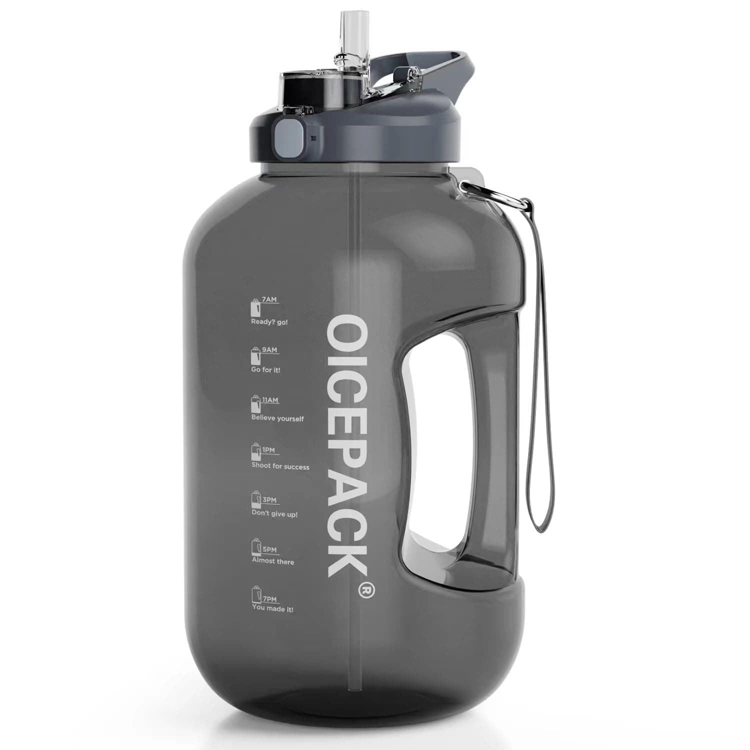 128 oz BPA Free Motivational Water Bottle with Times to Drink