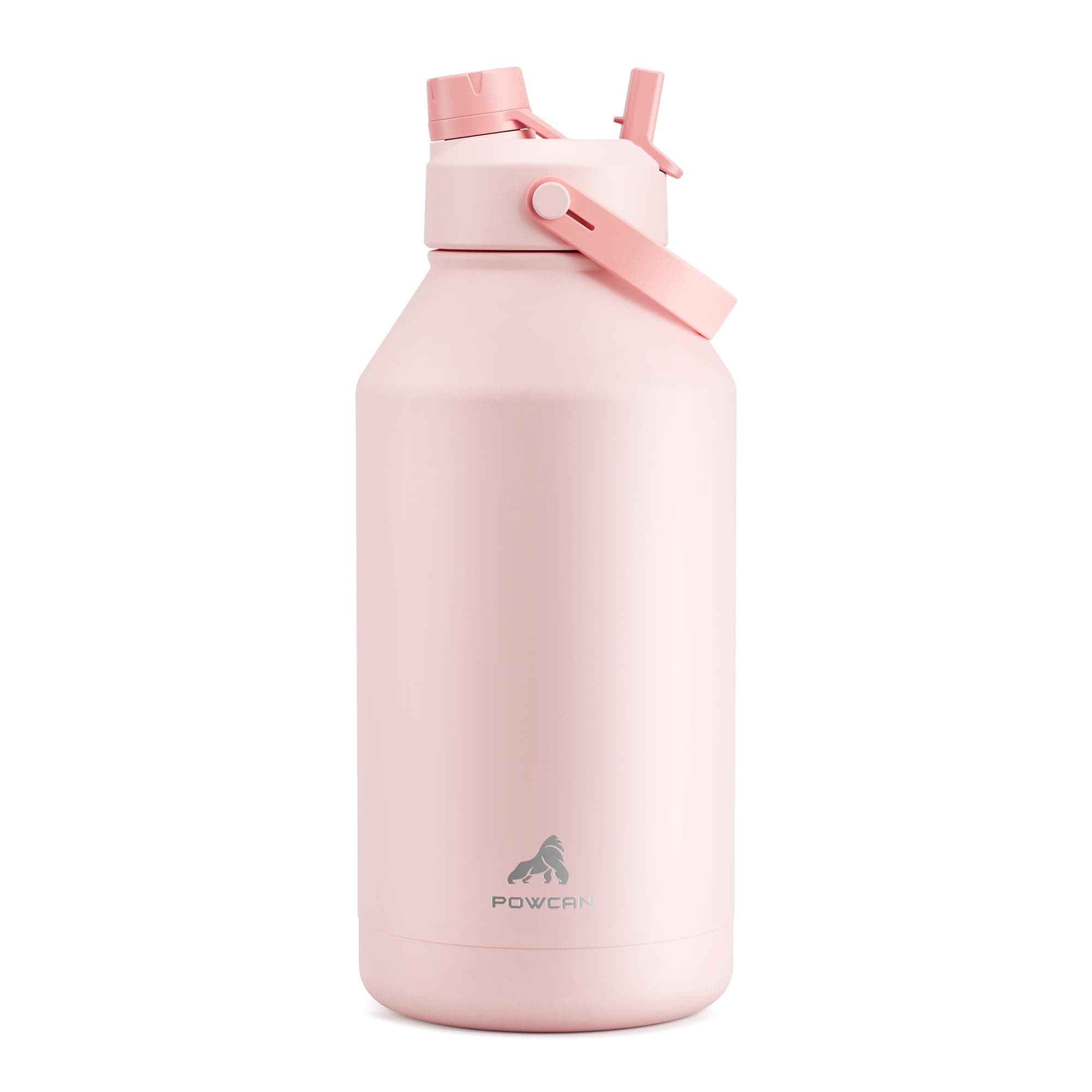 Cotton Candy 64 oz Insulated Stainless Steel Water Bottle, Cold 24H, Leak-Proof, Straws Included