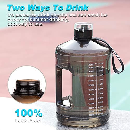 128oz Leakproof BPA Free Motivational Water Bottle with Handle