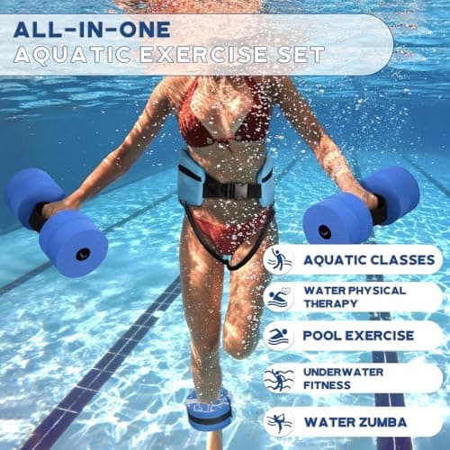 Hikeen Water Aerobics Pool Exercise Equipment Set