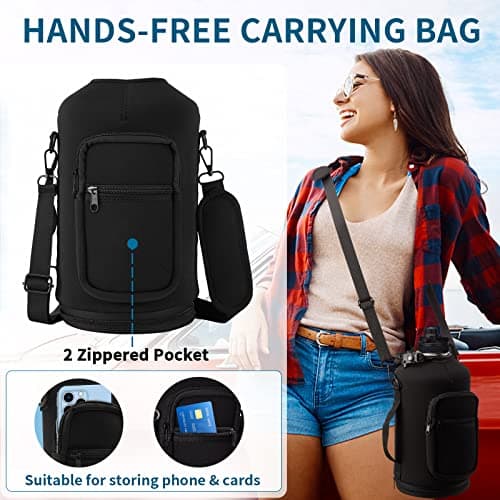 128 oz Insulated Water Bottle with Straw Lid - Perfect for Camping, Sports, and Gym