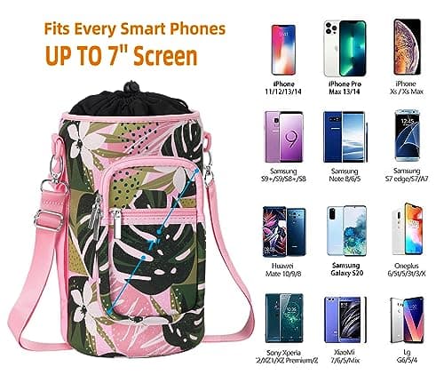 32/40/64/128 oz Neoprene Insulated Water Bottle Bag with Strap & Paracord Handle