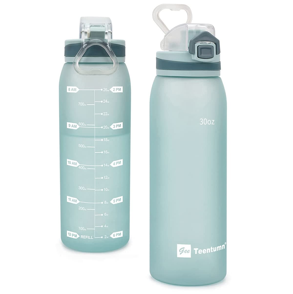 30oz Durable Time Marker Water Bottle for Gym Workouts and Travel