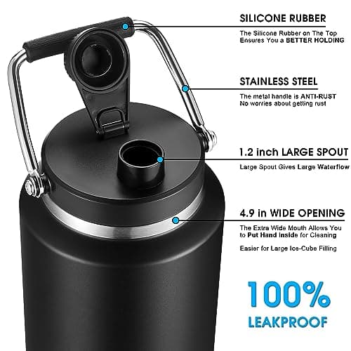 128 oz Insulated Stainless Steel Water Bottle for Camping