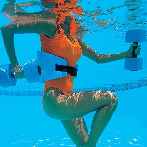 New Aqua 6-Piece Fitness Set for Water Aerobics and Pool Exercises – Swim Belt, Gloves, Dumbbells