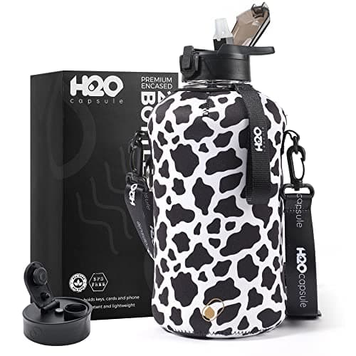 H2O Capsule 2.2L BPA Free Water Bottle with Handle & Straw Lid - Large Reusable Jug — Cowbell