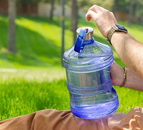 New Wave Enviro Iconic 1 Gallon Blue Round BPA Free Water Bottle