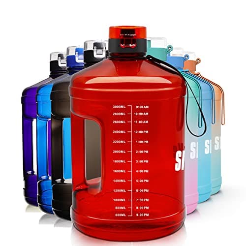 128oz Leakproof BPA Free Motivational Water Bottle with Handle — SUN ORANGE
