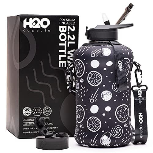 H2O Capsule 2.2L BPA Free Water Bottle with Handle & Straw Lid - Large Reusable Jug — Comet Dance