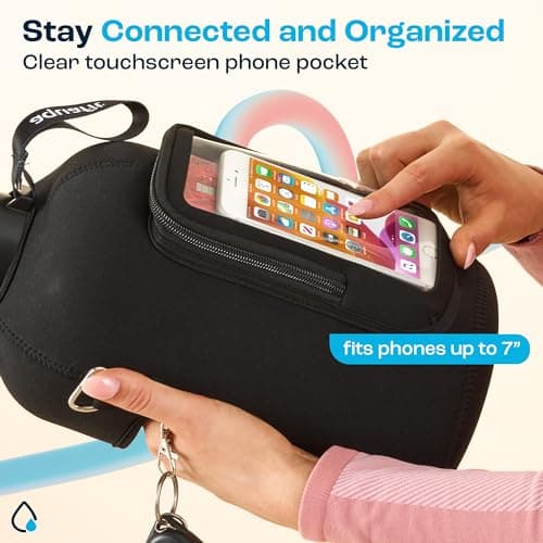 Neoprene Sleeve for 64oz Water Bottle - Black (Sleeve Only)