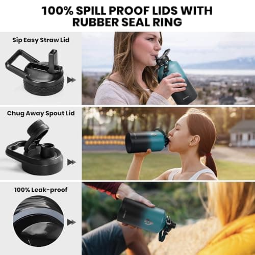 Triple Wall Insulated 64 oz Water Bottle (Cold 48 Hrs)
