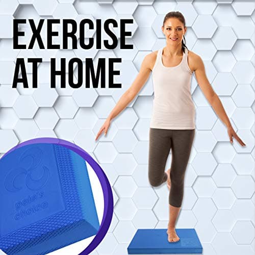 XL Foam Balance Pad with Stretching Strap & Booklet - Ankle and Knee Rehab