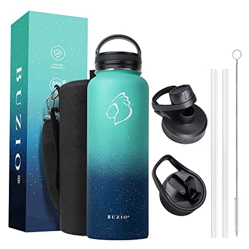Buzio 64 oz Insulated Water Bottle, Cold Proof 48 Hrs, Stainless Steel, Indigo Crush — Starry Pacific