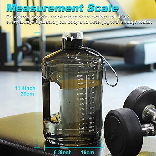 128oz Leakproof BPA Free Motivational Water Bottle with Handle
