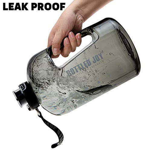 1 Gallon Leak-proof BPA FreeReusable Water Jug with Handle and Time Marker