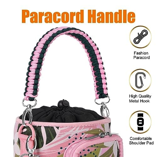 32/40/64/128 oz Neoprene Insulated Water Bottle Bag with Strap & Paracord Handle