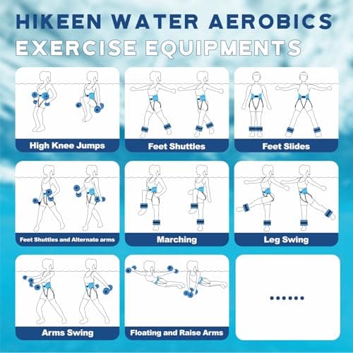 Hikeen Water Aerobics Pool Exercise Equipment Set
