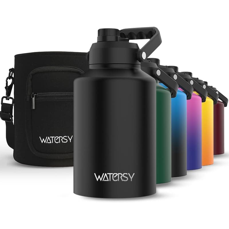 1 Gallon Insulated Water Bottle for Gym and Hiking, BPA Free & Leak Proof, 128oz Stainless Steel Jug
