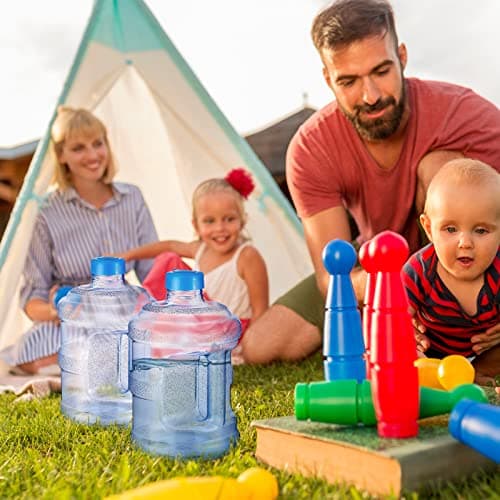Bokon 2-Piece Gallon Water Jugs, Reusable Plastic Bottle with Handle for Camping and Travel