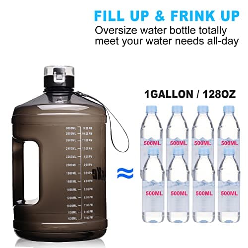 128oz Leakproof BPA Free Motivational Water Bottle with Handle