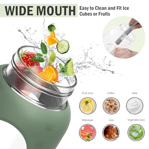 Olive 84oz Glass Water Bottle, Stainless Steel Handle, Motivational Markers, Gym Workout Jug
