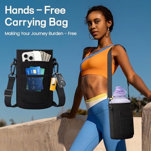 48H Cold, 24H Hot Stainless Steel Water Bottle with Straw, 64oz Insulated Jug for Men and Women