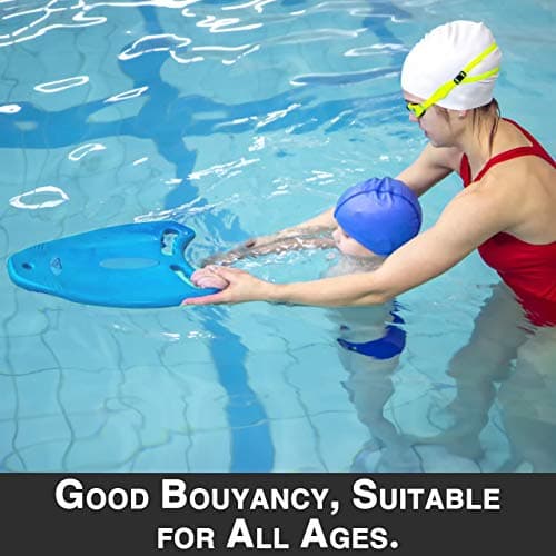 Ergo Kickboard for Kids - Reduces Shoulder Strain, Moves Easily Through Water - Blue