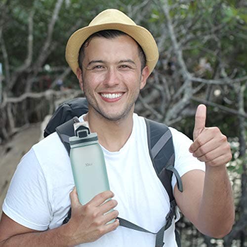 30oz Durable Time Marker Water Bottle for Gym Workouts and Travel
