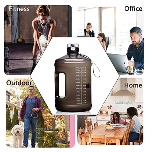 128oz Leakproof BPA Free Motivational Water Bottle with Handle