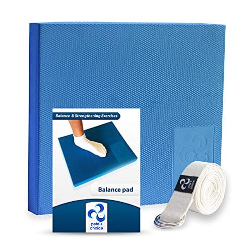 XL Foam Balance Pad with Stretching Strap & Booklet - Ankle and Knee Rehab