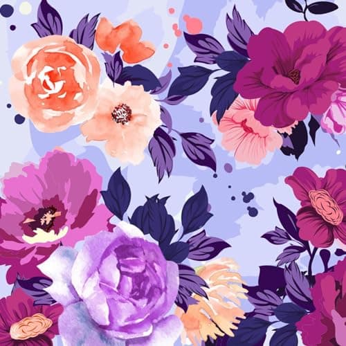 32/40/64/128 oz Neoprene Insulated Water Bottle Bag with Strap & Paracord Handle — Purple Peony