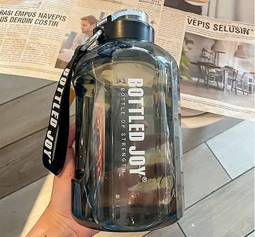 1 Gallon Leak-proof BPA FreeReusable Water Jug with Handle and Time Marker
