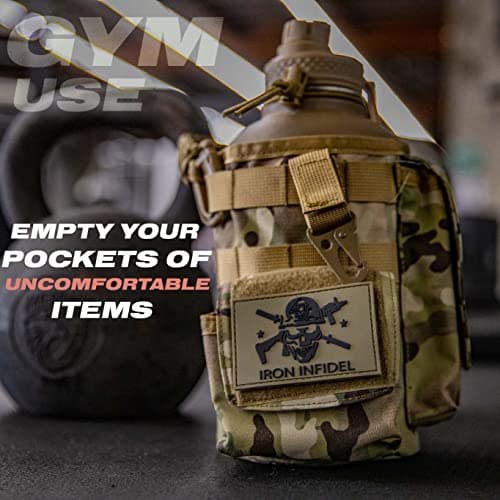 Iron Infidel Battle Bottle - 64 oz Insulated Stainless Steel Water Bottle (OCP Camo)