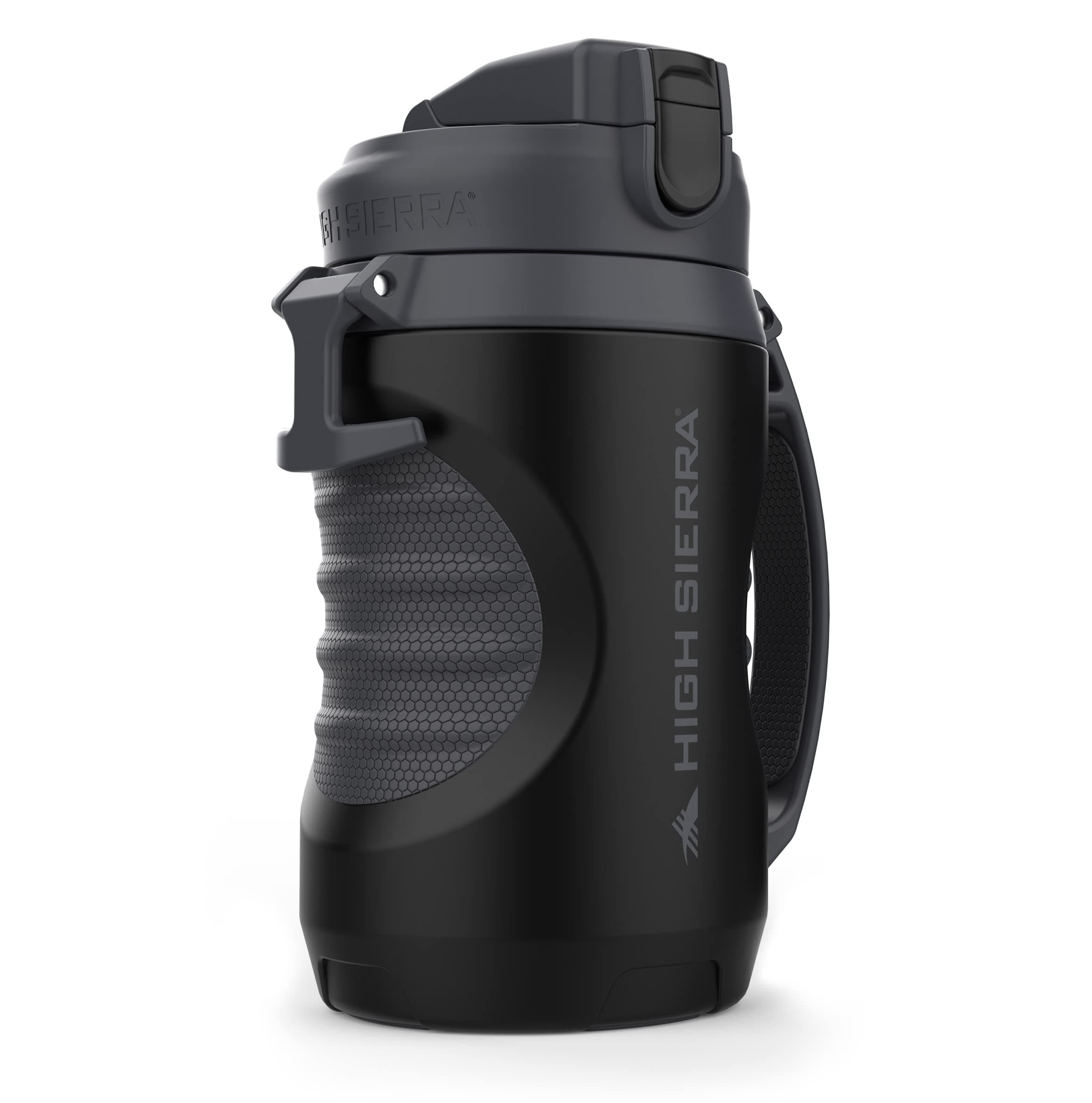 High Sierra BPA Free 64 OZ Insulated Water Jug, Silicone Spout, Keeps Cold for Hours, Black