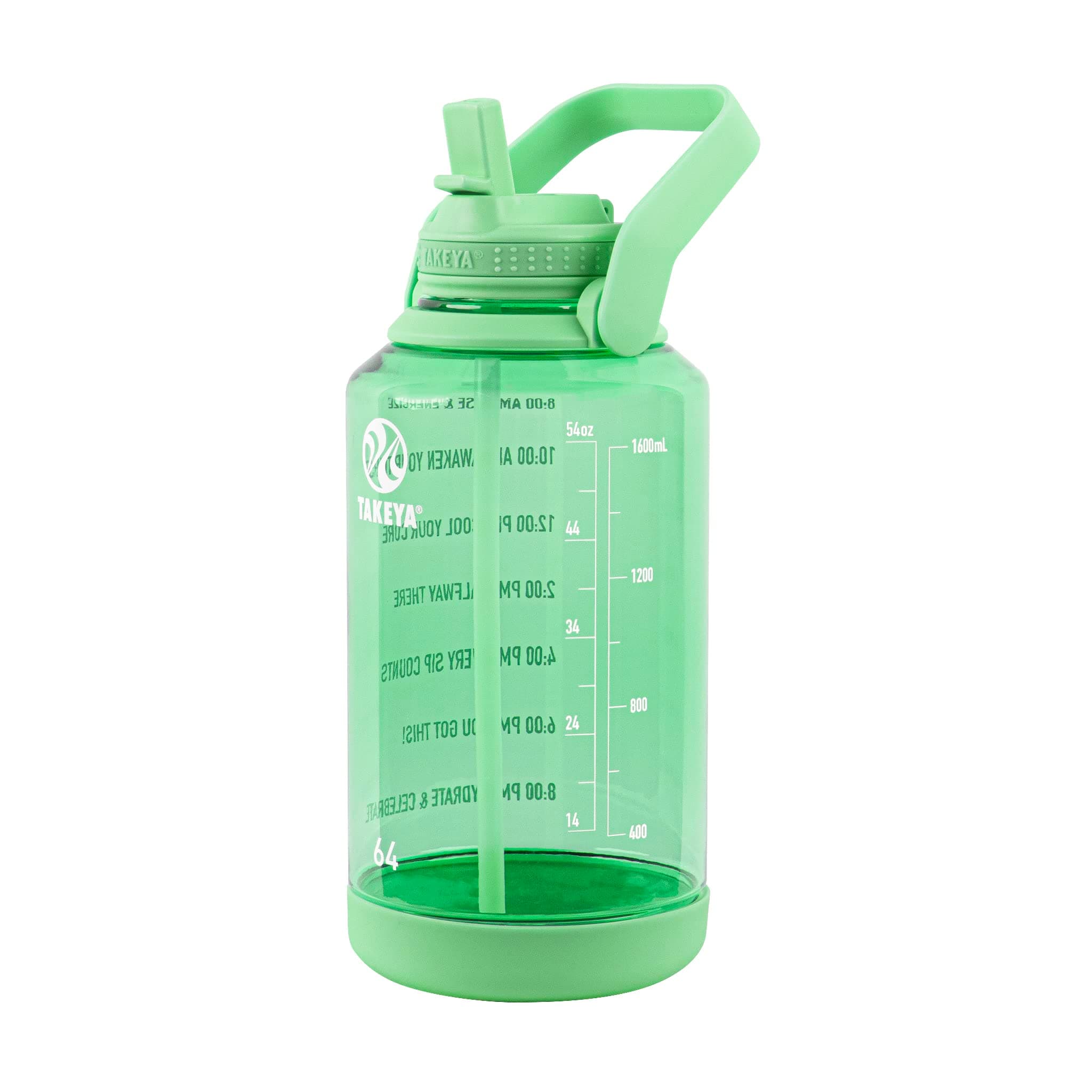Takeya Pistachio Green 64oz Tritan Bottle with Straw Lid Large Handle