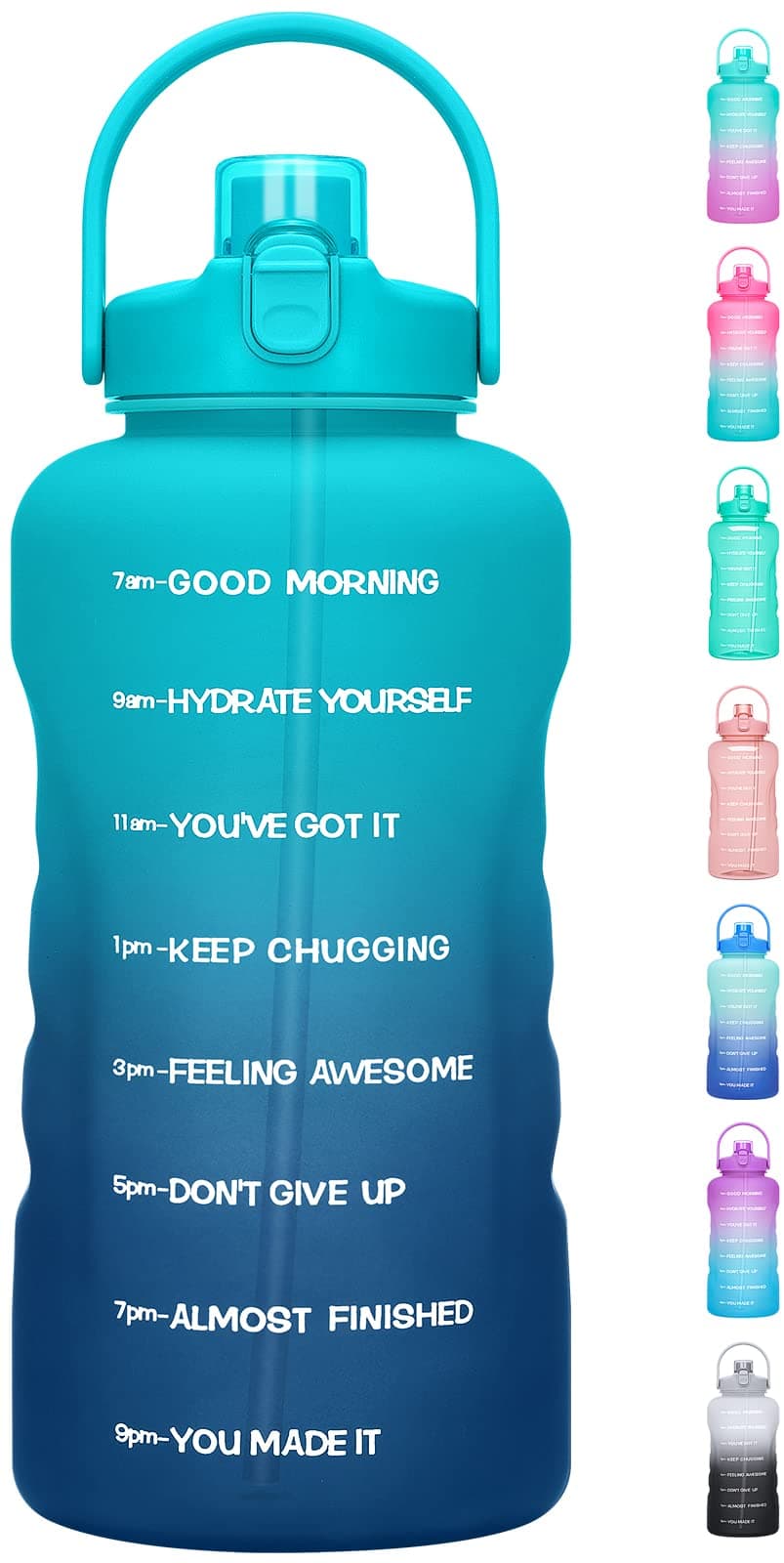 HydroPal 1 Gallon Water Bottle with Straw, BPA Free, Gym Fitness Camp