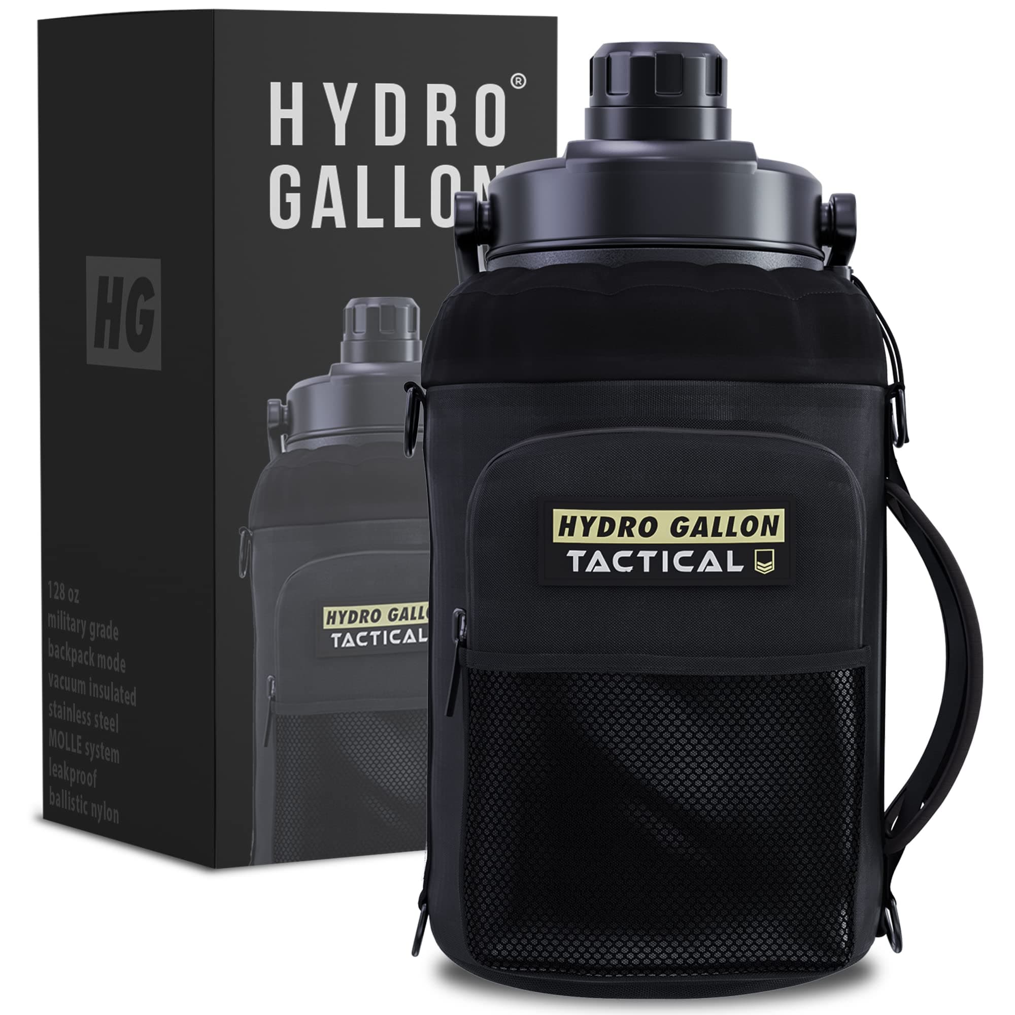 Military Grade Hydro Gallon Insulated 1 Gallon Water Bottle Jug, 128oz Thermos