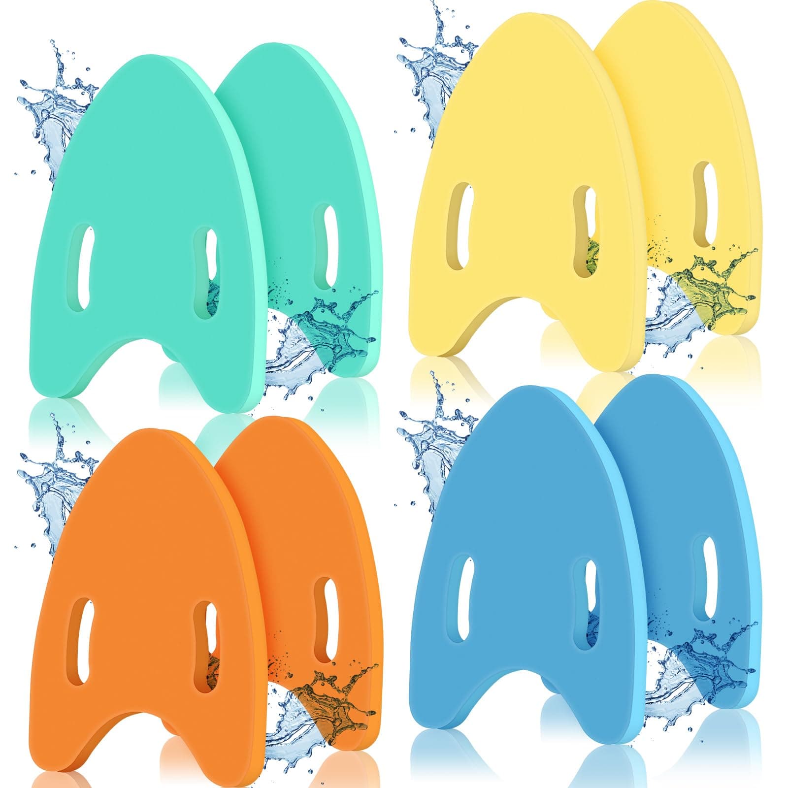 Meooeck 8 Pcs 4 Color Swimming Kickboards for Adult Kids Float Exercise Tool…