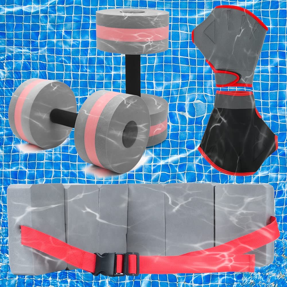 High-Density EVA-Foam Water Weights Dumbbells Set for Aquatic Fitness