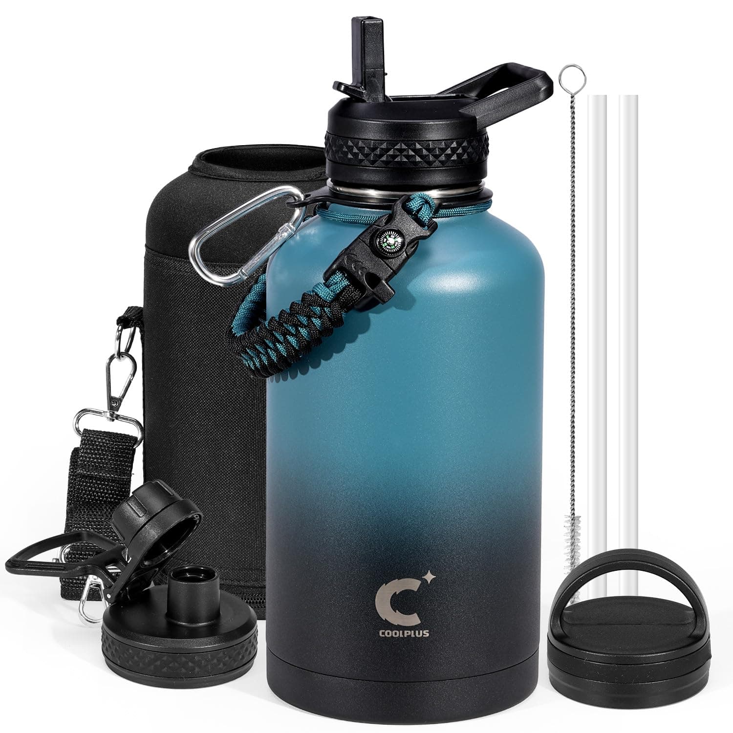 Coolplus Insulated 64 oz Water Bottle, Triple Wall Vacuum Stainless Steel
