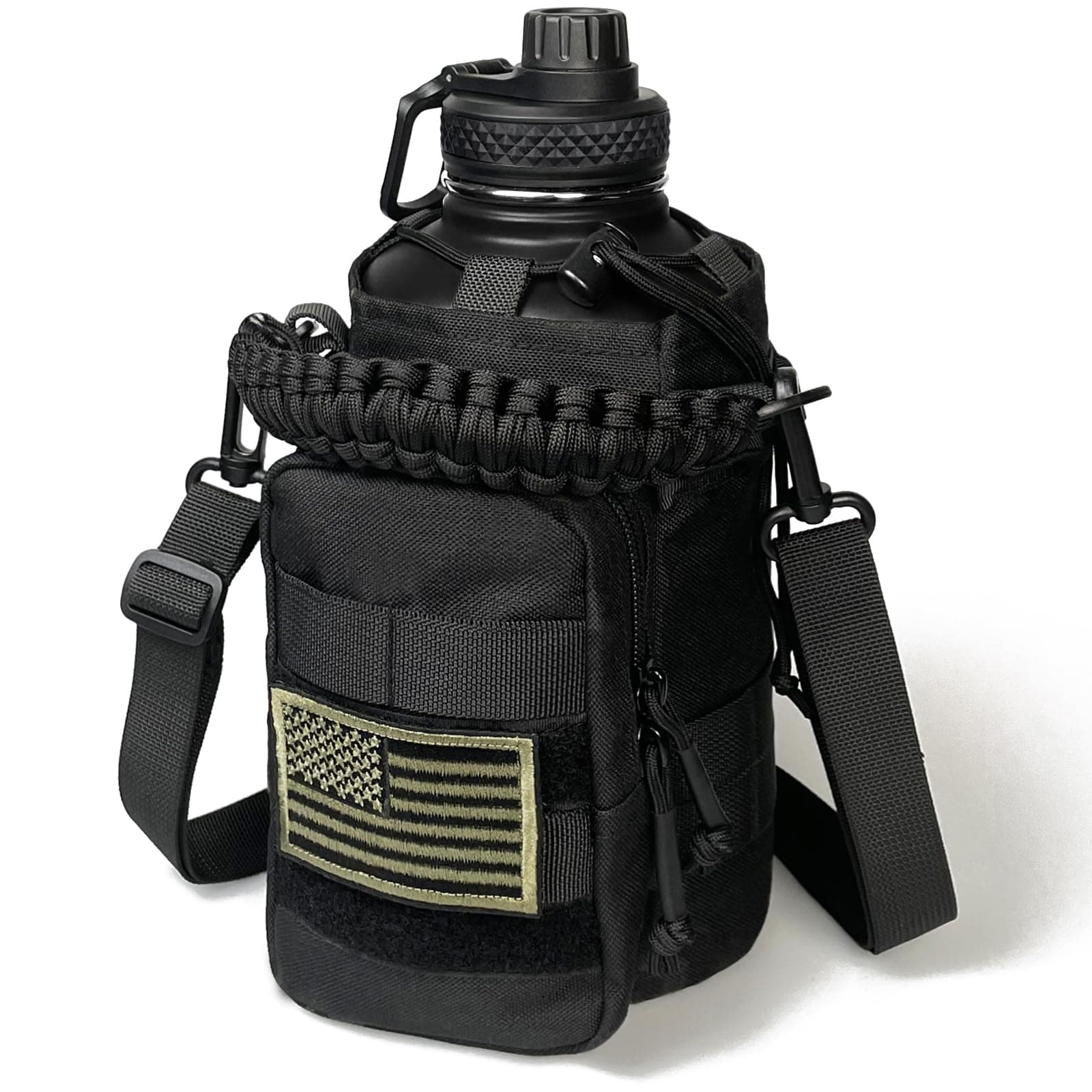 Half Gallon Insulated Water Bottle with Sleeve for Men's Sports Hiking