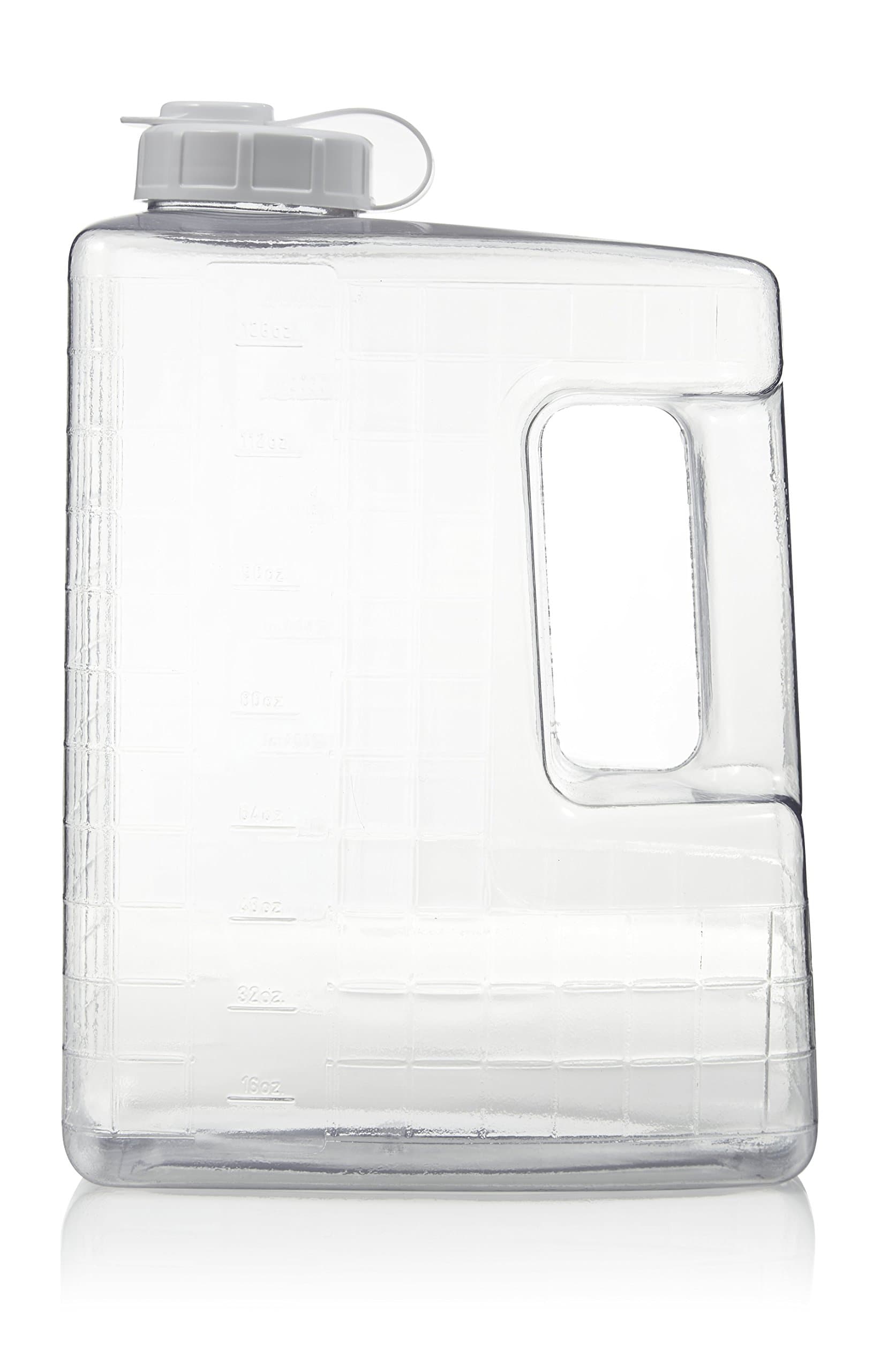 Arrow Home Products USA-Made 1 Gallon Clear View BPA Free Refrigerator Jug for Cold Drinks - Easy-Pour Spout & Graduated