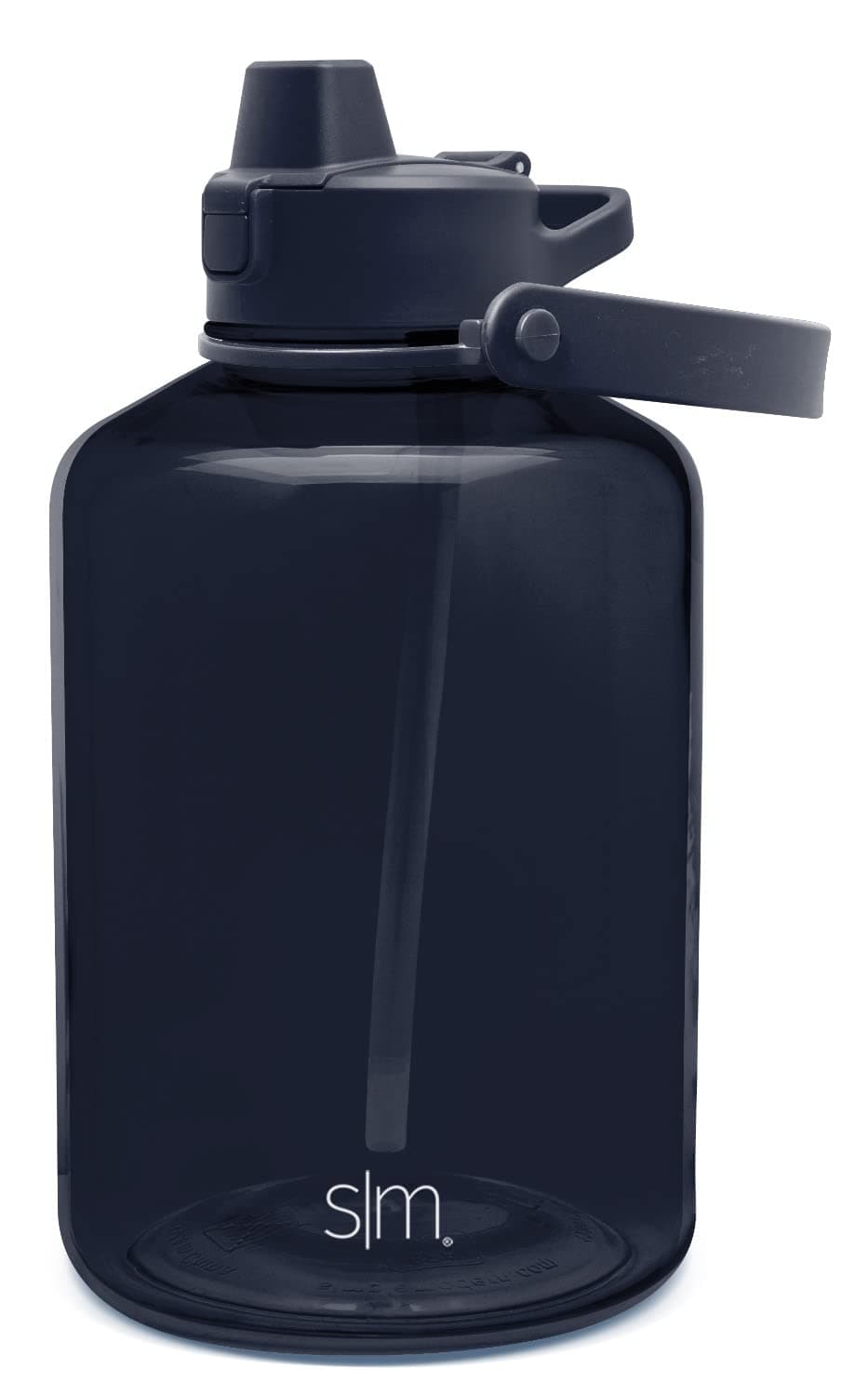 Summit Collection Deep Ocean Tritan Water Bottle, 64 oz Push Button Straw Lid