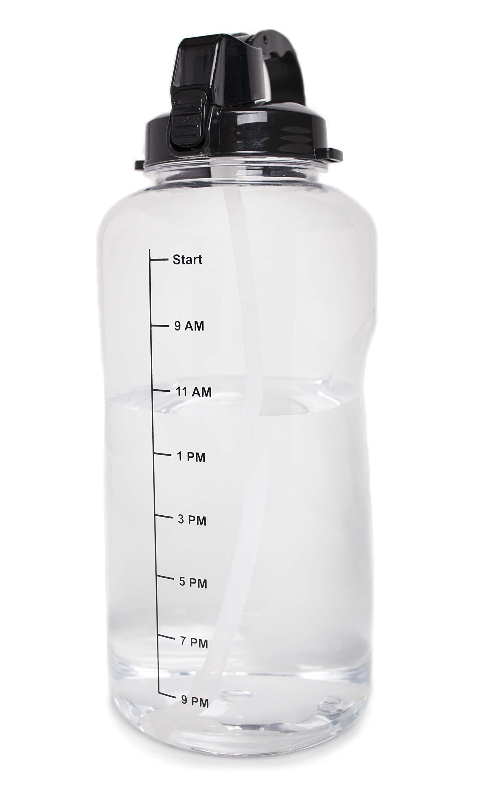 Gallons128oz Water Bottle with Straw, Motivational Hydration Goals BPA Free