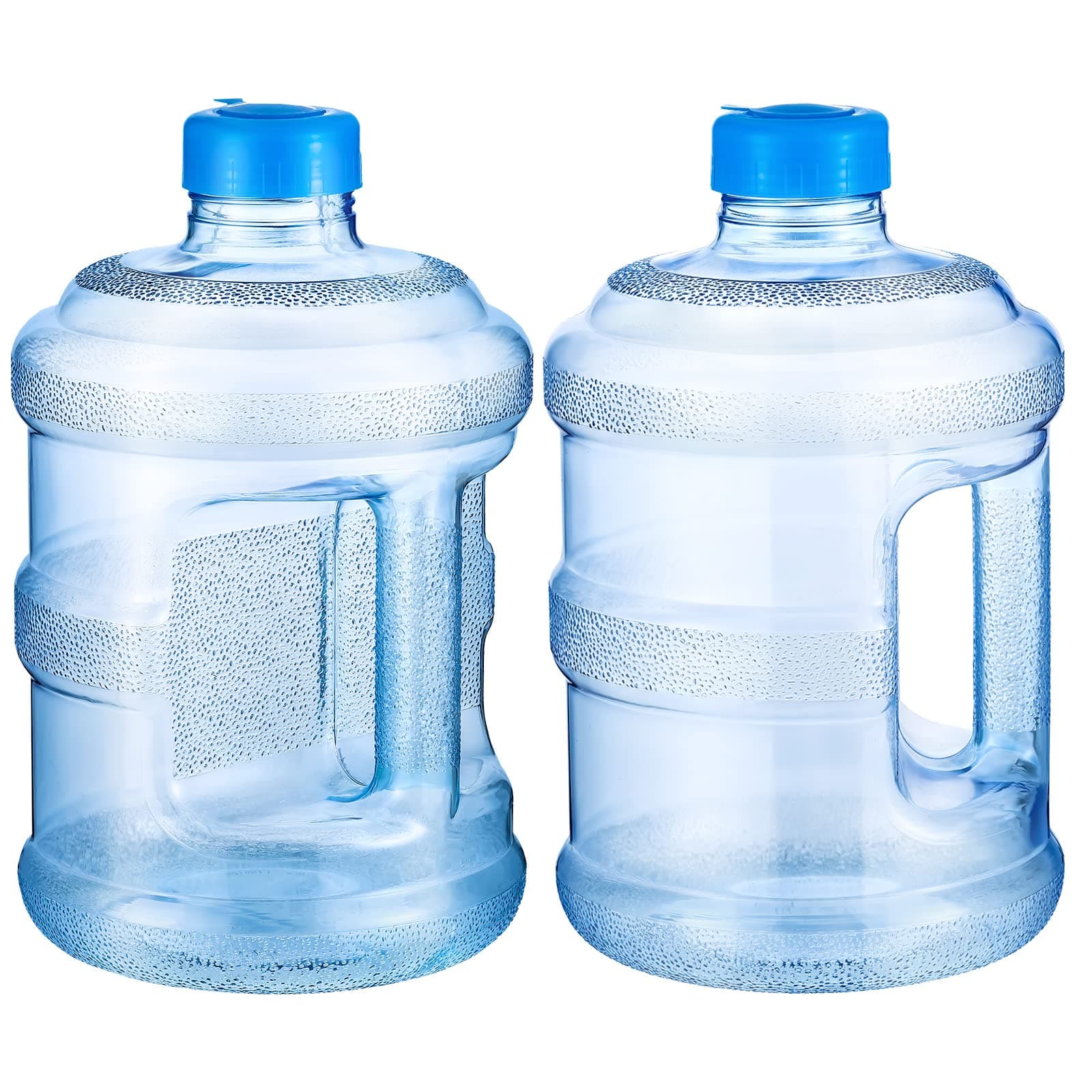 Bokon 2-Piece Gallon Water Jugs, Reusable Plastic Bottle with Handle for Camping and Travel